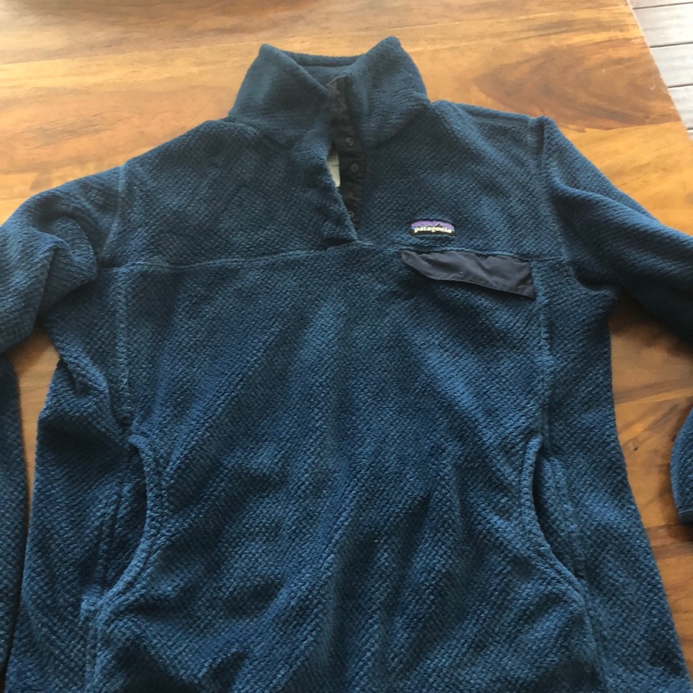 Patagonia Re-tool snap-T fleece pullover, in navy